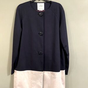 Kate Spade Women's Navy and White Coat